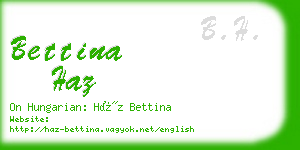 bettina haz business card
